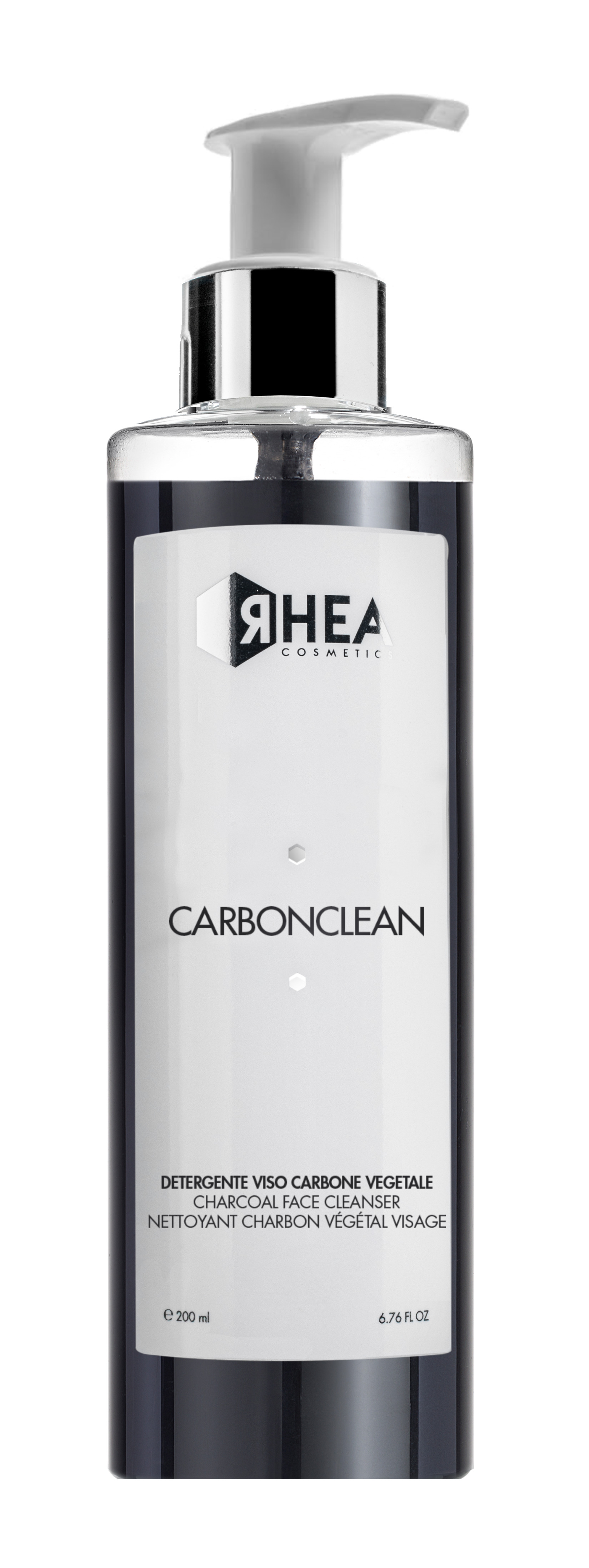 Засіб для очищення обличчя з рослинним вугіллям RHEA Cosmetics CarboClean Charcoal Face Cleanser